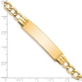 thumbnail image 3 of 14k Yellow Gold Bracelet ID Curb 9 mm 7 in Semi-Solid Link 5.9, 3 of 4