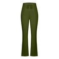 thumbnail image 5 of HXWCHs Women's Casual Wide Leg Sweatpants WITH Drawstring Elastic Waistband Comfortable Solid Color Trousers for Everyday Wear S Army Green, 5 of 8