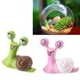 thumbnail image 5 of SPRING PARK 2 Pcs Snail Shape Decorative Figurines Fairy Garden Home Décor Animal Ornament, 5 of 6