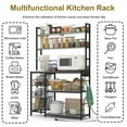 thumbnail image 5 of Chnnmbrn Kitchen Bakers Rack Steel Standard Baker's Rack with Microwave Compatibility with Power Outlet,Gray, 5 of 10