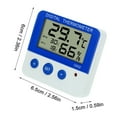 thumbnail image 5 of Electronic Temperature Humidity Meter Sensor Indoor Outdoor Refrigerator Freezer Thermometer Alarm Weather Station Clock, 5 of 9