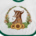 thumbnail image 4 of Inktastic Floral Goat Wreath Boys or Girls Baby Bib, 4 of 4