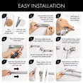 thumbnail image 5 of MERIVILLE 1" Double Wraparound Curtain Rod Set, Adjustable 84–120 Inches, Blackout Design, Satin Nickel, 5 of 11