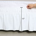 thumbnail image 3 of Unique Bargains Elastic Dust Ruffled Bed Skirt with 15" Drop Full White, 3 of 7