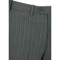 thumbnail image 6 of Men's Modern Two Button Jacket Flat Front Pants Striped Suit, 6 of 6