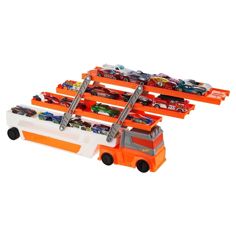 Hot Wheels, City Mega Hauler Playset, Includes 20 Cars! - Walmart.com