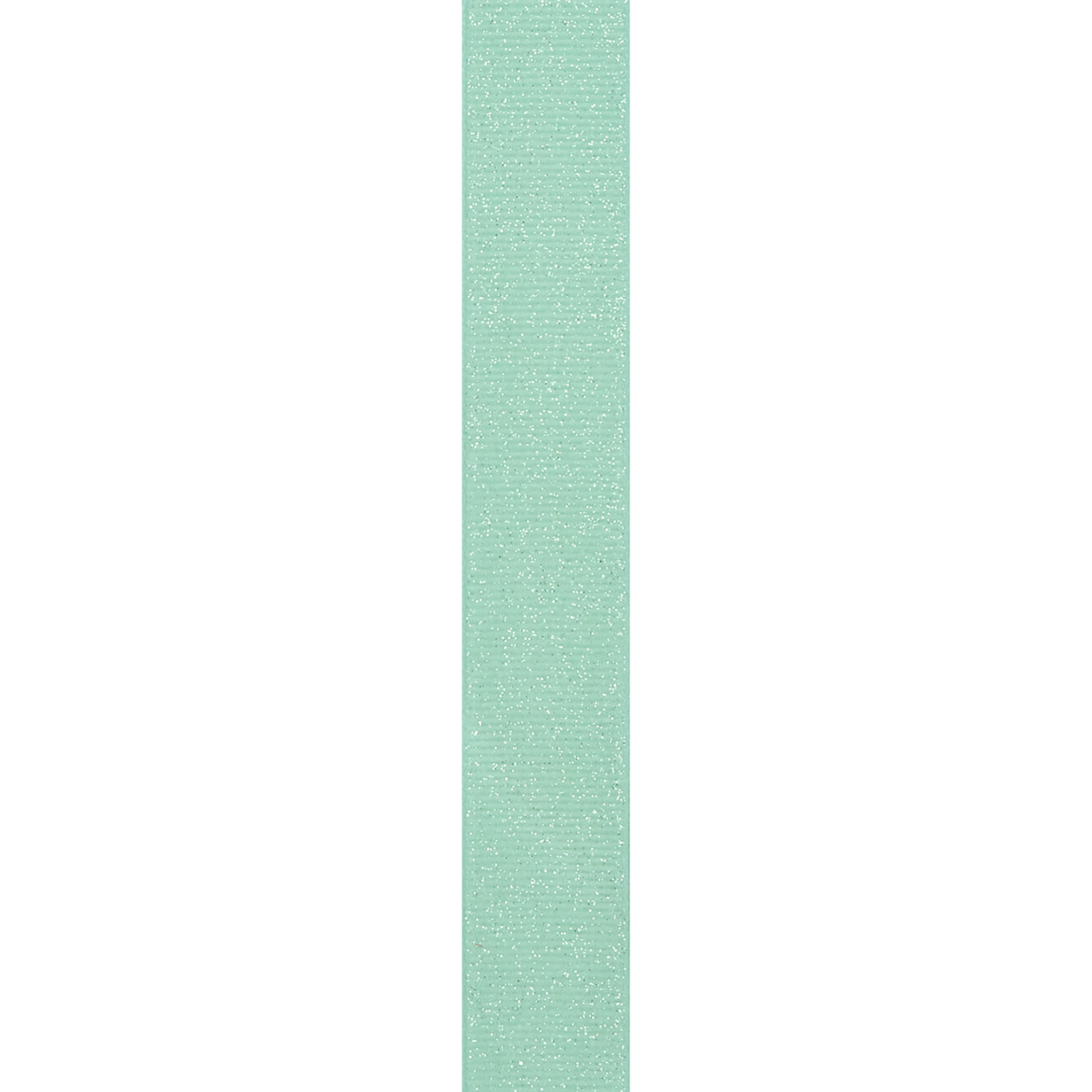 (7 pack) Offray Ribbon, Aqua Blue 7/8 inch Grosgrain Glitter Polyester Ribbon, 9 feet