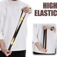 thumbnail image 1 of 1 Ensemble Design Simple Ceinture Élastique pour Enfants Garçons Boucle Réglable Ceinture Extensible Réutilisable Lavable Jeans Accessoires Vêtements Rayures Marine Blanc, 1 of 1
