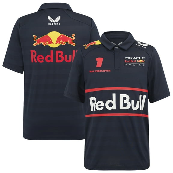 Youth Red Bull Racing Max Verstappen Navy Red Bull Racing Replica Driver Polo