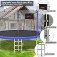 thumbnail image 3 of 14FT Recreational Trampoline with Enclosure Net and Ladder, SEGMART Outdoor Trampoline with Basketball Hoop, Backyard Trampoline, Heavy Duty Round Trampoline for Kids and Adults, 3 of 7