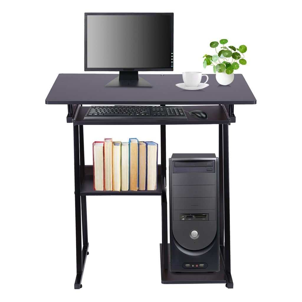 Desktop Computer Desk Laptop Study Table Office Desk With Pullout Keyboard Tray 