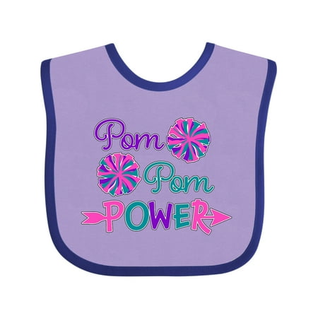 

Inktastic Pom Pom Power- Cheerleader Gift Baby Boy or Baby Girl Bib