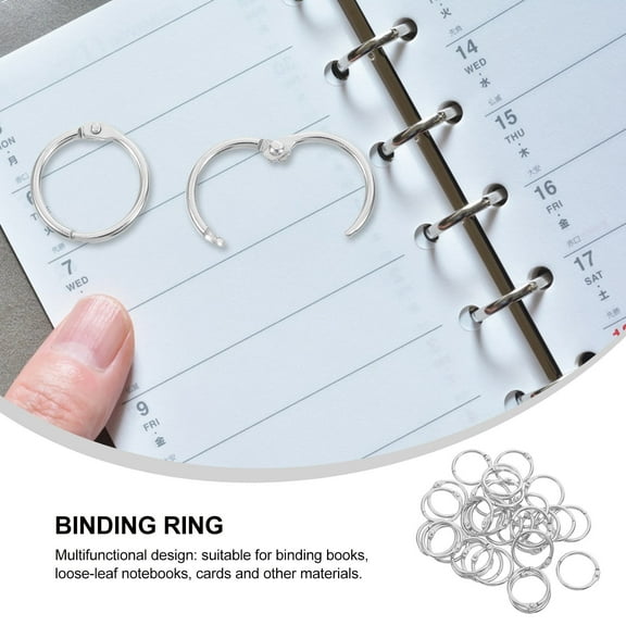 HEMOTON  100 Pcs Small Hoop Book Ring Scrapbook Binder Rings
