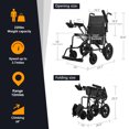 thumbnail image 7 of ZipGoin Lightweight Foldable Electric Wheelchair for Seniors, Electric Wheelchairs for Adults 500W Dual Motors Powerful, 12+ miles Range, 7 of 7