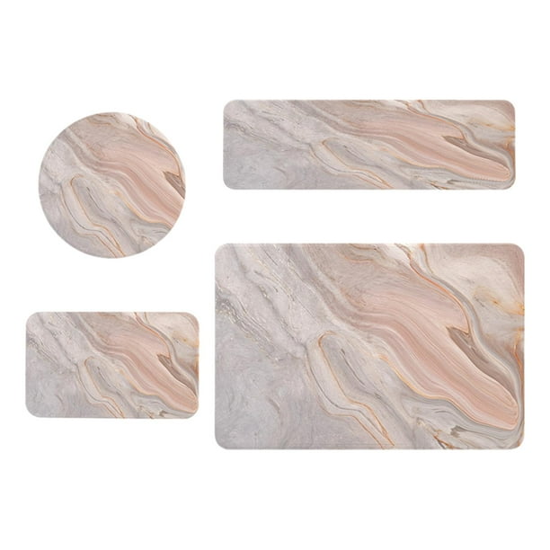 4x tapete de secado para fregadero de cocina, tapete absorbente para lavabo, almohadilla para taza, soporte de secado rápido, soporte para jabón de