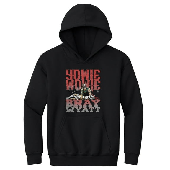 Youth 500 Level Black Bray Wyatt Yowie Wowie Pullover Hoodie
