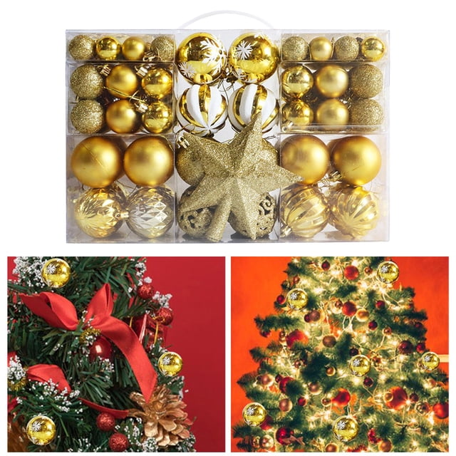 Bolas Colgantes de Navidad Yotijar 101 piezas de oro