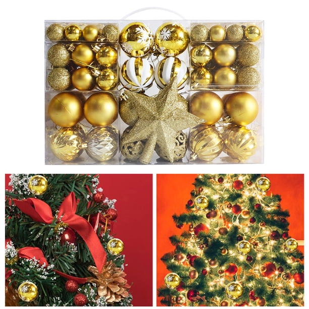 Bolas de Navidad Colgantes Colco decoración de 101 piezas de oro