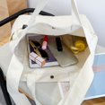 thumbnail image 4 of Large Canvas Tote Bag for Women Casual Crossbody Shoulder Purse Work Travel Tote Messenger Handbags, 4 of 6