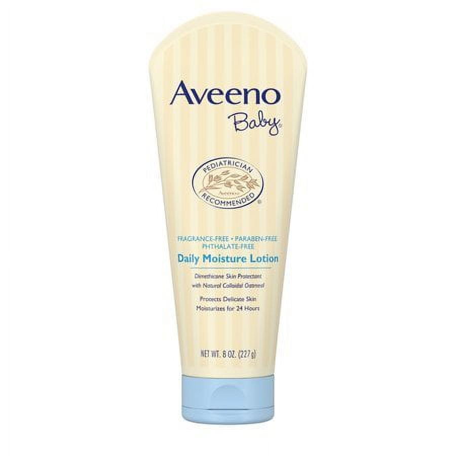 Aveeno Baby Daily Moisture Sensitive Skin, Natural Oatmeal, 8oz, 12-Pack