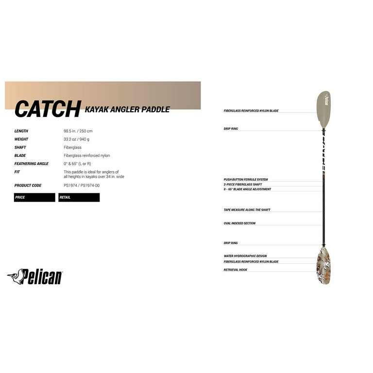 Pelican - Catch fishing Kayak Paddle 98.5