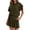 #0255-Army Green, variant on Pounoo Women's Dresses Double Ruffle Short Sleeve Solid One Piece Romper Shorts Daily Wear Lightweight Breathable Loose Fit Casual Dresses Gift