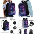 thumbnail image 2 of Xixirimido Cat Butterfly Galaxy Pattern 4Pcs School Supplies Set for Students 17 Inch Backpack with Lunch Bag, Water Bottle Holder, Pencil Case Large Capacity Bookbag for Kids, 2 of 6