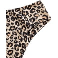 thumbnail image 4 of Women's Leopard Bandeau High Waisted Bathing Suit Bikini Set Swimsuit, 4 of 4