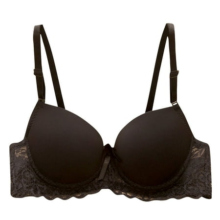 dazeni Women s Push Up Lace Bra Breathable Underwire Plunge Full Coverage Bras High Support Padded T-Shirt Bras