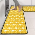 thumbnail image 2 of Kitchen Rugs Sets Of 2,Yellow Lemon Fruit Shapes Orange Pattern Anti Fatigue Kitchen Mat Rugs Non Slip Washable,Decorative Kitchen Floor Mats for Kitchen,Sink,Laundry,17"x47"+17"x47", 2 of 5