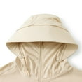 thumbnail image 5 of Xfvqtps Mens And Womens UPF50+ Sun Protection Light Jacket Hoodie with Wide Brim High Zip up Long Sleeve with Thumb Hole Solid Color Hiking Athletic Lightweight Breathable Summer Top Khaki, 5 of 9