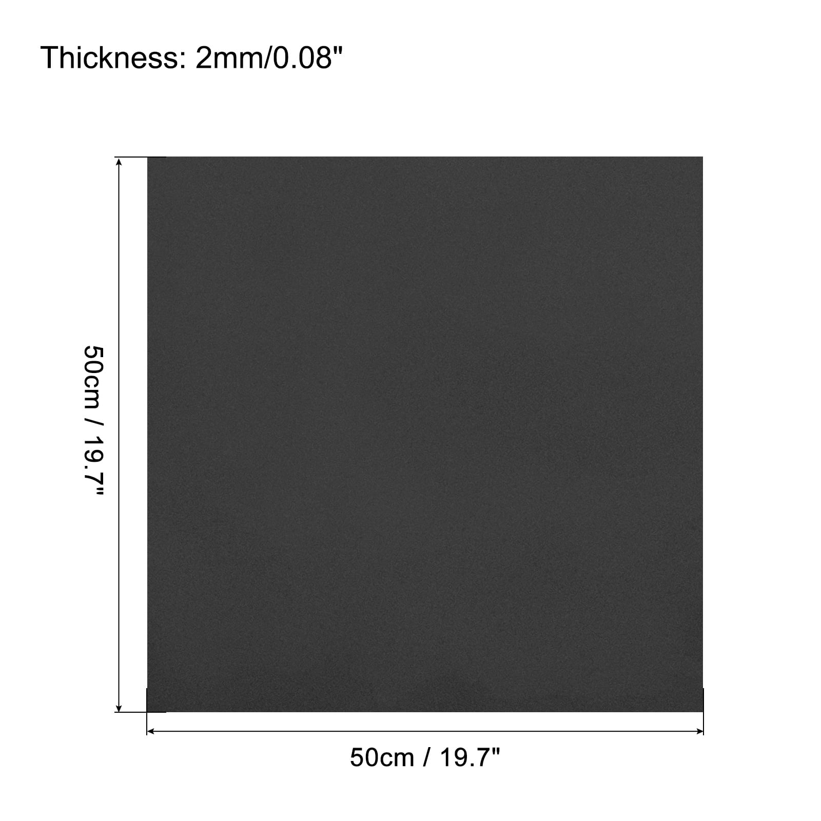 Uxcell EVA Foam Sheets Black 19.7 Inch x 19.7 Inch 2mm Thick Crafts Foam Sheets for Costumes, Arts and Crafts Projects Pack of 5
