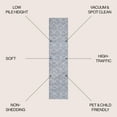 thumbnail image 3 of JONATHAN Y SUPERSOFT 2 x 8 Runner Rug, Tumbling Blocks Geometric - Light Gray/White, SEU101G-28, 3 of 8