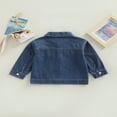thumbnail image 4 of Toddler Boys Girls Denim Jackets  Fashion Long Sleeve Button Down Solid Color Jean Jackets, 4 of 7