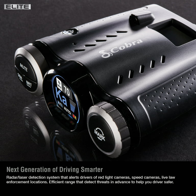 Cobra 0181000-0 Elite Series Road Scout Radar/Laser Detector and Dash Cam  with Bluetooth 