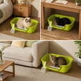 thumbnail image 6 of Semi Enclosed Cat Litter Box with High Sides, Low Entry Large Capacity Ventilate Odor Box for Indoor Cats, Senior Cats & Kittens, Easy Clean & Anti-Splashing Pet Potty 16.54''LX11.02''WX4.72''H, 6 of 7