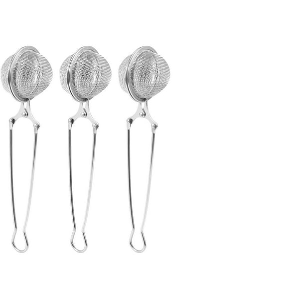 Snap Ball Tea Strainer, 3 Pack Stainless Steel Tea Infuser Filter with Handle for Loose Leaf Tea, Spices, Seasonings