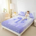 thumbnail image 4 of jejeloiu Monogrammed T Letter Full Size Sheets,Kawaii Bowtie Bow Bed Sheets For Bowknot Girl 4pcs, 4 of 7