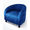 Navy Blue | Velvet, variant on Accreate Accent Barrel Club Chair with Soft Padded Seat and Sturdy Legs, Armchair for Living Room, Bedroom, Waiting Room, or Reception