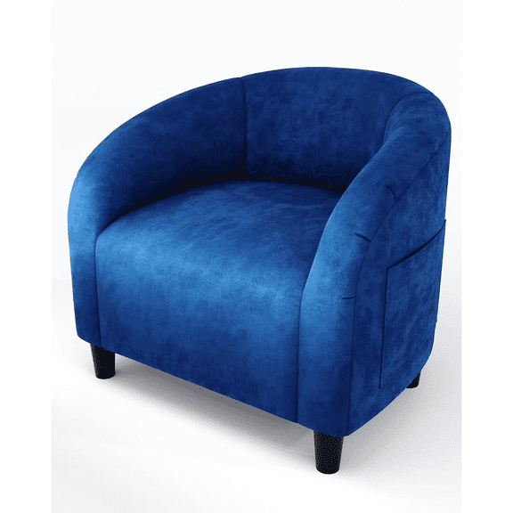 Accreate Accent Barrel Club Chair with Soft Padded Seat and Sturdy Legs, Armchair for Living Room, Bedroom, Waiting Room, or Reception
