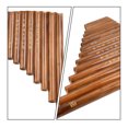 thumbnail image 3 of PAMINGONO 1Pc Bamboo Pan Flute 15 Hole Beginner Row Flute Clear Melodious Sound Portable, 3 of 8