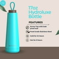 thumbnail image 2 of Blendi Slim Hydroluxe 17oz Water Bottle - Eco-Friendly, BPA Free, Turquoise, 2 of 2