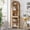 Wood, variant on Arched Kitchen Pantry Storage Cabinet, Tall Storage Display Cabinet, 5 Tier Bookcase for Living Room (Walnut)