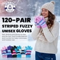 thumbnail image 2 of SOCKS'NBULK Kids Gloves & Mittens in Bulk, Winter Striped Children Age 3-8, 2 of 8