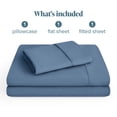 thumbnail image 3 of Bare Home Premium 1800 Collection 3-Piece Bed Sheet Set, Twin-XL, Coronet Blue, 3 of 11
