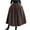 Coffee, variant on Giftesty Women's Autumn Winter Wool Blend Plaid Elastic High Waist A-Line Midi Skirt for Daily Casual Wear
