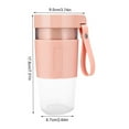 thumbnail image 3 of Snmubt Portable Blenders 350Ml Size Eletric Usb Juicer Cup Fruit Baby Food Mixing Machine With Updated 2 Blades (Pink), 3 of 6
