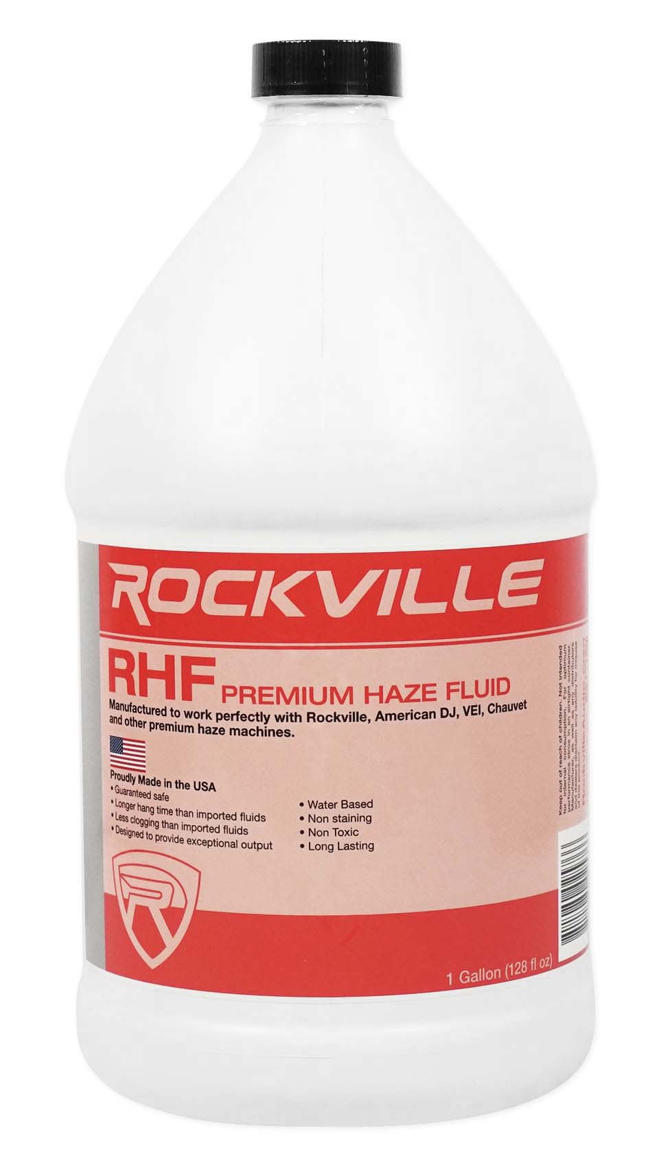 (5) Gallons Rockville RHF Water-Based Haze Machine Fluid Juice No-Clog