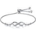 thumbnail image 2 of 2 piezas infinito símbolo infinito pulsera de mujer pulsera de mujer pulsera de eslabones, 2 of 5