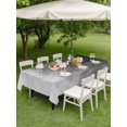 thumbnail image 4 of Outdoor Tablecloths with Umbrella Hole & Zipper, Black Grey Ombre Tablecloth Rectangle 60x84 Inch, Coastal Beach Modern Abstract Art Waterproof Table Cloth, Patio/Pool/Picnic Table Covers, 4 of 8